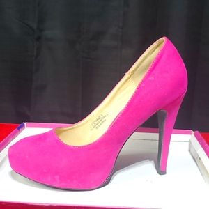 Fuchsia platform heels